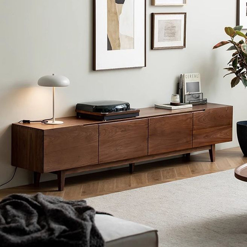 Console de télévision moderne et simple au design épuré, H 19,69 po x L 94,49 po x l 15,75 po