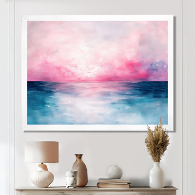 «Auroral Coastal Glow In Minimalist Horizon I», reproduction sur toile côtière