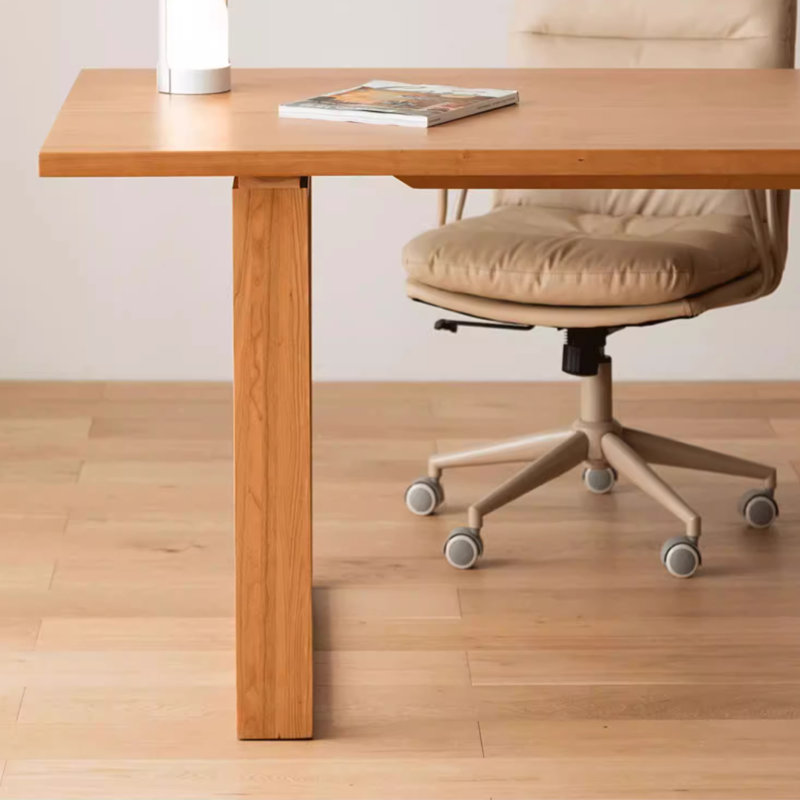 Bureau rectangulaire brun durable en bois de frêne naturel, H 29,52 po x l 59,05 po x P 31,49 po
