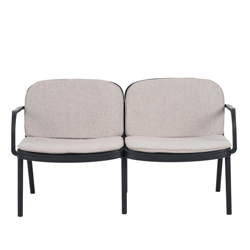 Chaise de salle à manger d'extérieur avec coussin et coussin, ensemble de 2