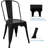 Metal Indoor-Outdoor Chairs Distressed Style Kitchen Dining Chairs Stackable Side Chairs With Back Set Of 4-563561062