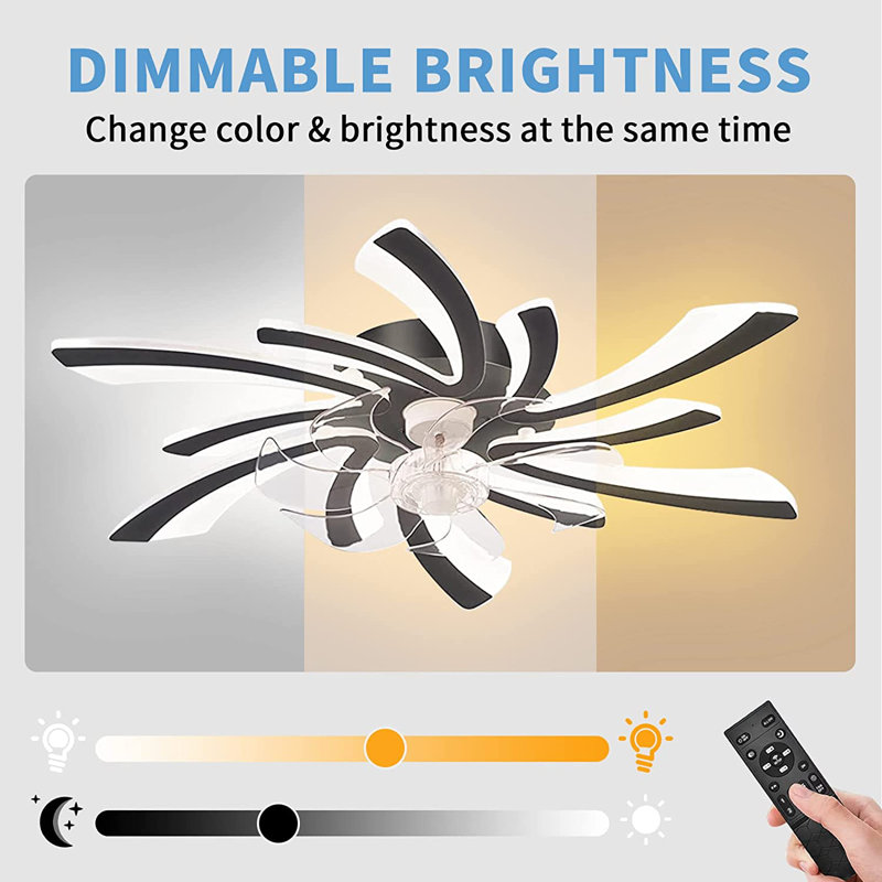 Derekia 31'' Ceiling Fan with LED Lights