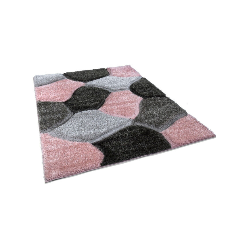 Arkley Geometric Shag Area Rug, Rectangle 160 x 230cm