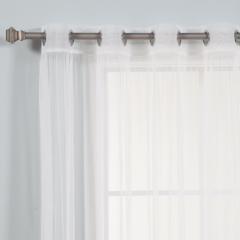Paire de rideaux transparents avec œillets Annabella, 52"W x 84"L