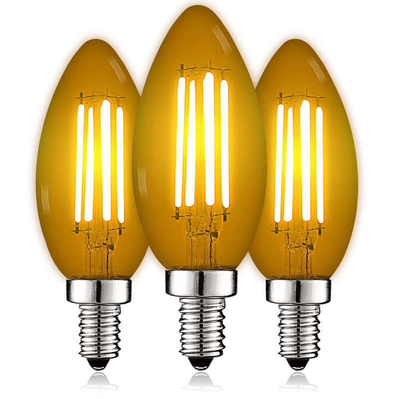 4.5 Watt (40 Watt Equivalent), B11 LED Candle Bulb, Colored Light Bulb, E12/Candelabra Base