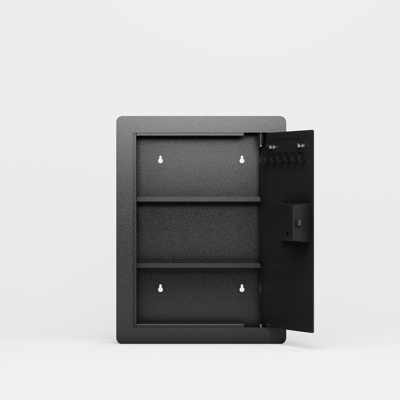 Coffres-forts muraux pour objets de valeur avec fonction de vol et mécanisme de verrouillage sécuritaire caché extérieur noir