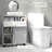 Kleankin Toilet Paper Cabinet, Slim Bathroom Cabinet With 4 Rolling Wheels, Small Bathroom Storage Cabinet With Paper Holes, Sliding Doors And Adjustable Shelf For Small Space, White