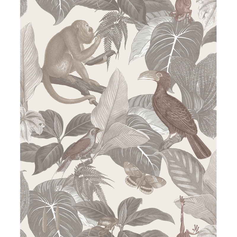 Antwi 10m x 53cm Metallic Finish Wallpaper Roll, Grey