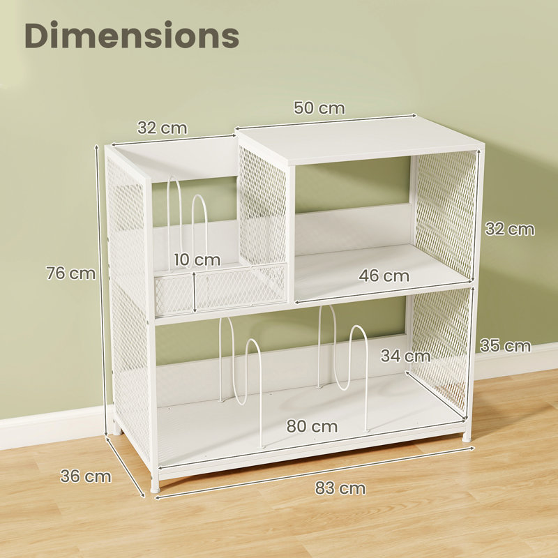 76 cm H Media Shelves, White