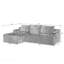 Canapé modulaire en L avec siège profond, sans assemblage requis, canapé modulaire pour salon, chambre à coucher, appartement, chameau-1693258667