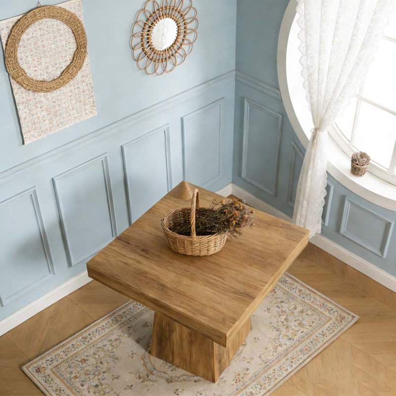 Table carrée, table basse, Brun