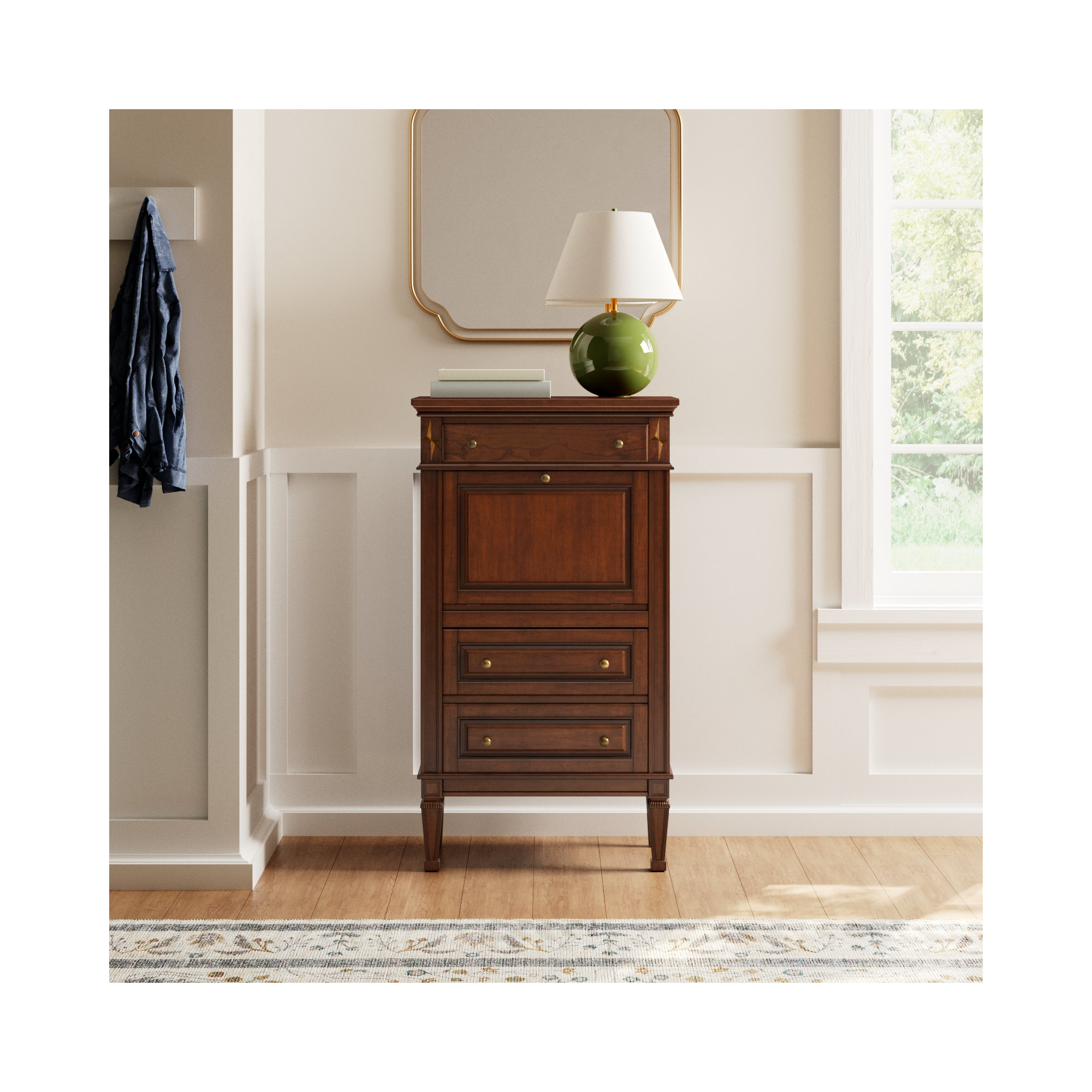 Valmont Storage Cabinet, Dark Brown