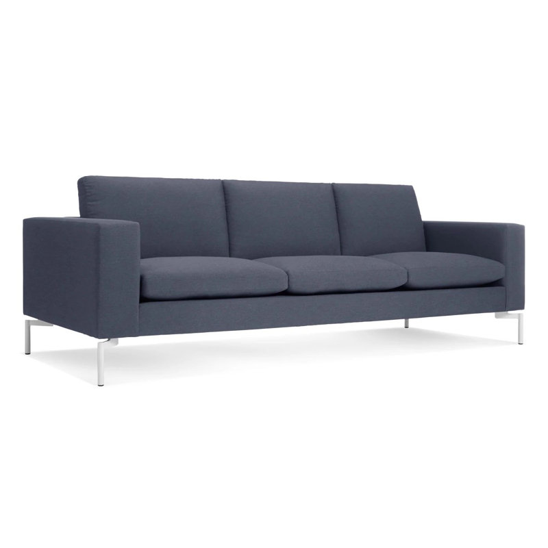 Nouveau canapé à accoudoirs carrés standard, H 32 po x l 92 po x P 35 po, Mode Maharam en mélange de polyester clavicule