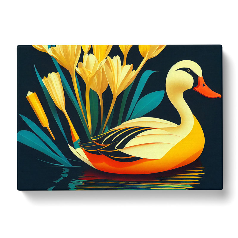 Duck Deco - Wrapped Canvas, 35cm H x 50cm W x 3cm D