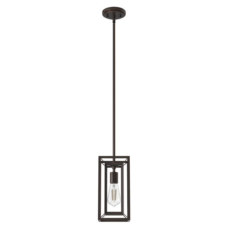 Doherty 1 - Light Rectangle Mini Pendant, Onyx Bengal