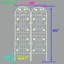Paquet de 2 treillis d'extérieur en métal 71 po x 19,7 po, blanc crème antirouille pour les plantes, installation facile, fabrication, plantes grimpantes telles que Morning Glory, pois à assembler, forte, vigne