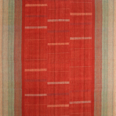 Tapis de zone rouge/vert contemporaine