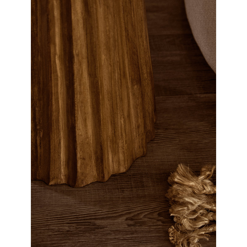 Demel Solid Wood End Table, Brown