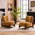 30"W Boucle Armless Upholstered Accent Chair With Solid Wood Leg