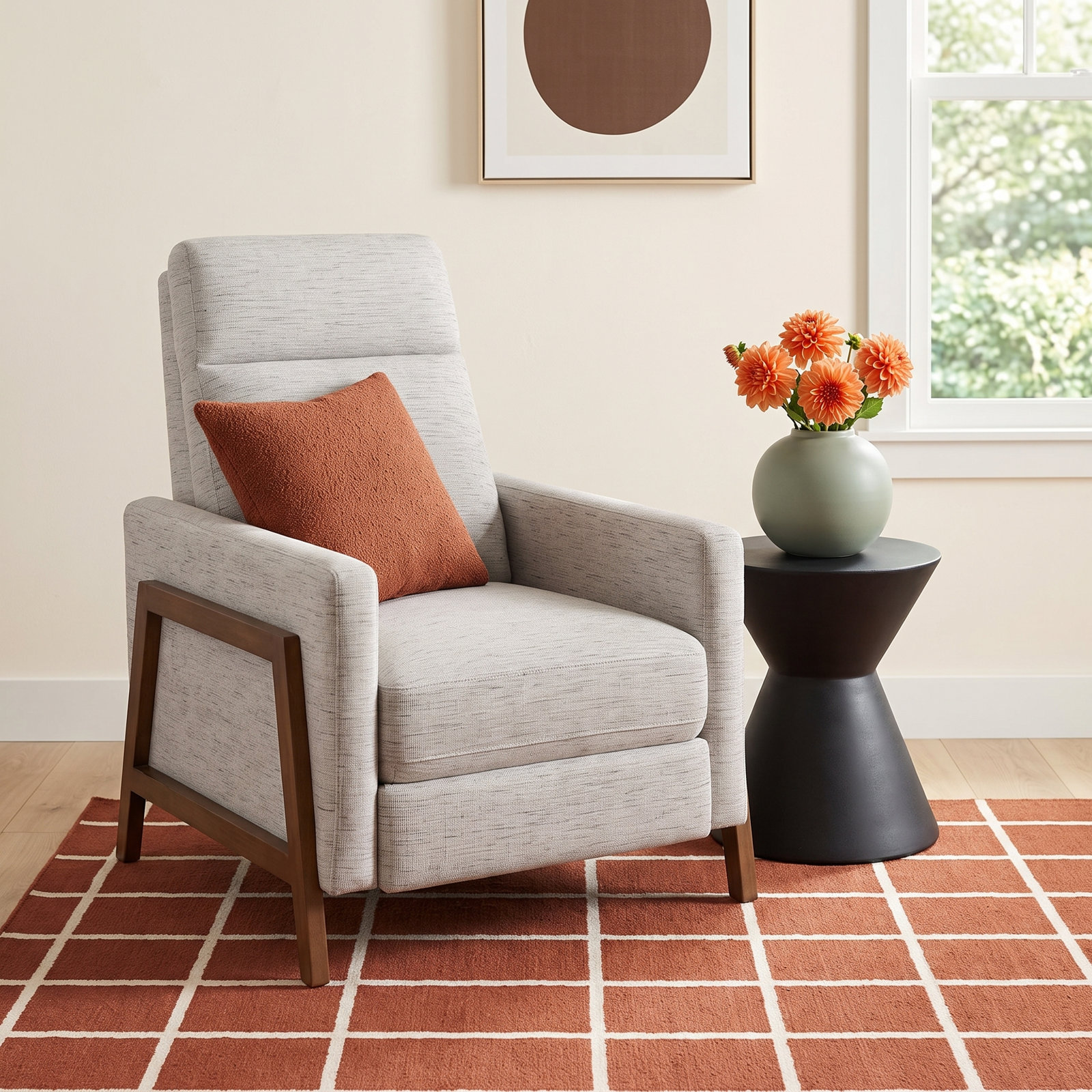 Bosse 34" Manual Recliner, Sea Oat
