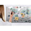 Magnetic Memo Board Whiteboard - 120 x 60 cm - With Marker and Magnets - Cartoon map