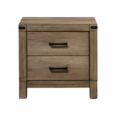 Minimalist Style Nightstand, Contemporary Nightstand, Bedroom Wood Nightstand, End Table With Two Drawers