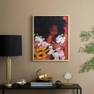 Through the Flowers II Framed Print - Solid Wood