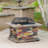 28" Concrete Wood Burning Outdoor Fire Pit Table With Lid-980041066