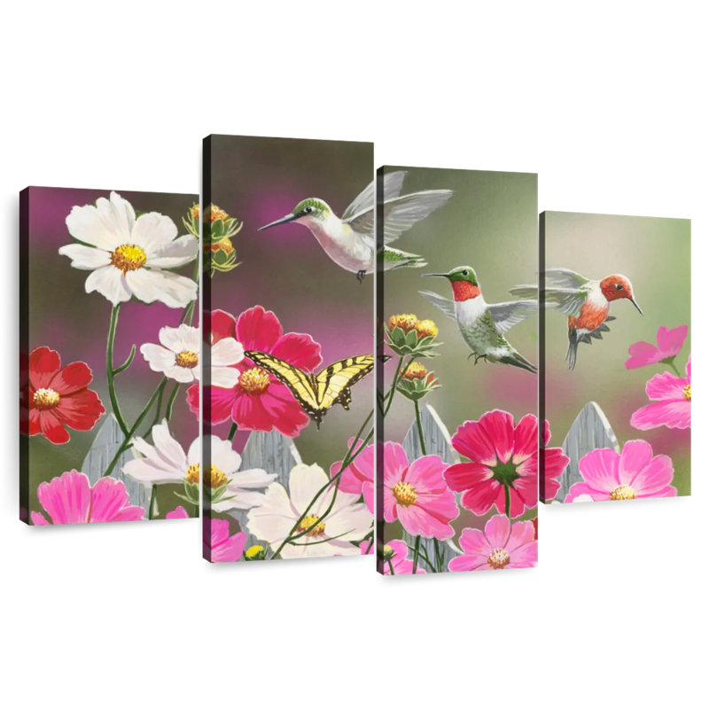 Cosmos And Hummingbirds