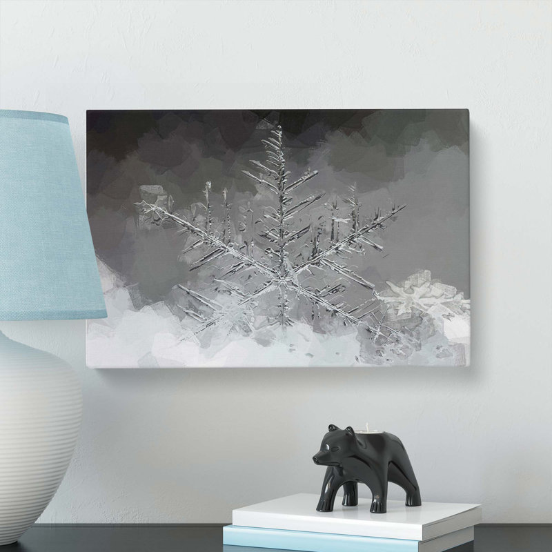Snowflake In Abstract - Wrapped Canvas, 40cm H x 60cm W x 3cm D