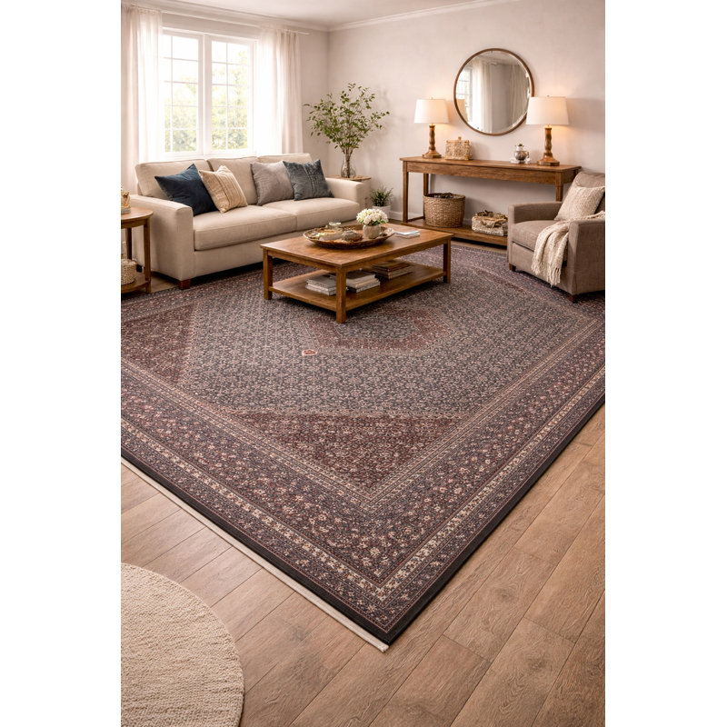 Tapis noir tribal Indo-Bidar 10X14