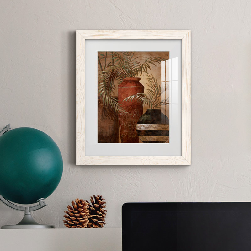 Exotic Holiday I - peinture encadrée, H 20 po x l 17 po x P 1,5 po, Cadre blanc