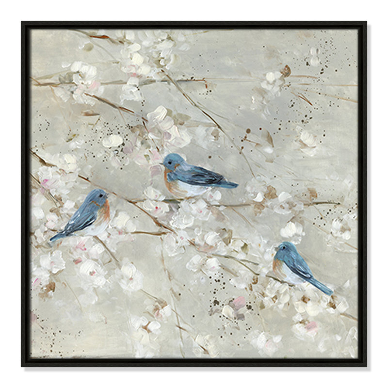 "Blue Bird Melody Collection" Blue Bird Melody II, impression sur toile par Sally Swatland, H 25,5 po x l 25,5 po x P 2 po