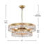 Lustre rond en cristal 6 lumières à deux niveaux Uhrichsville