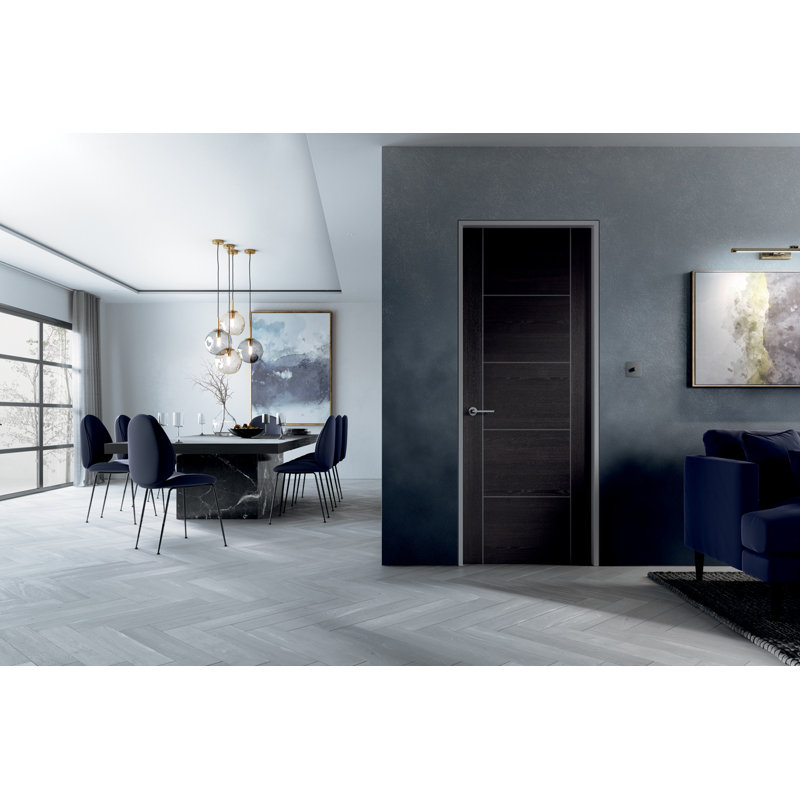 Vancouver Laminate Dark Grey Internal Door, 198.1cm H x 68.6cm W x 3.5cm D