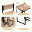 Modern Set of 2  Bar Stools with footrest for Kitchen Island-616857420