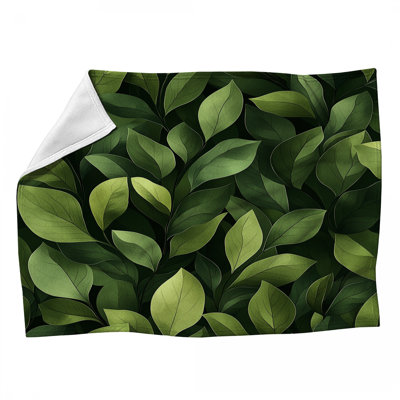 Jeté en molleton Leaf