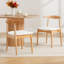 Modern Upholstered Dining Chairs With Backrest, With Solid Wood Frame, For Dining Room/Living Room-713980032