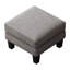 Sièges en tissu gris - Sièges comme tabouret à chaussures et siège rembourré épais avec ressorts hélicoïdaux et rembourrage en éponge élastique à l'intérieur-117813113