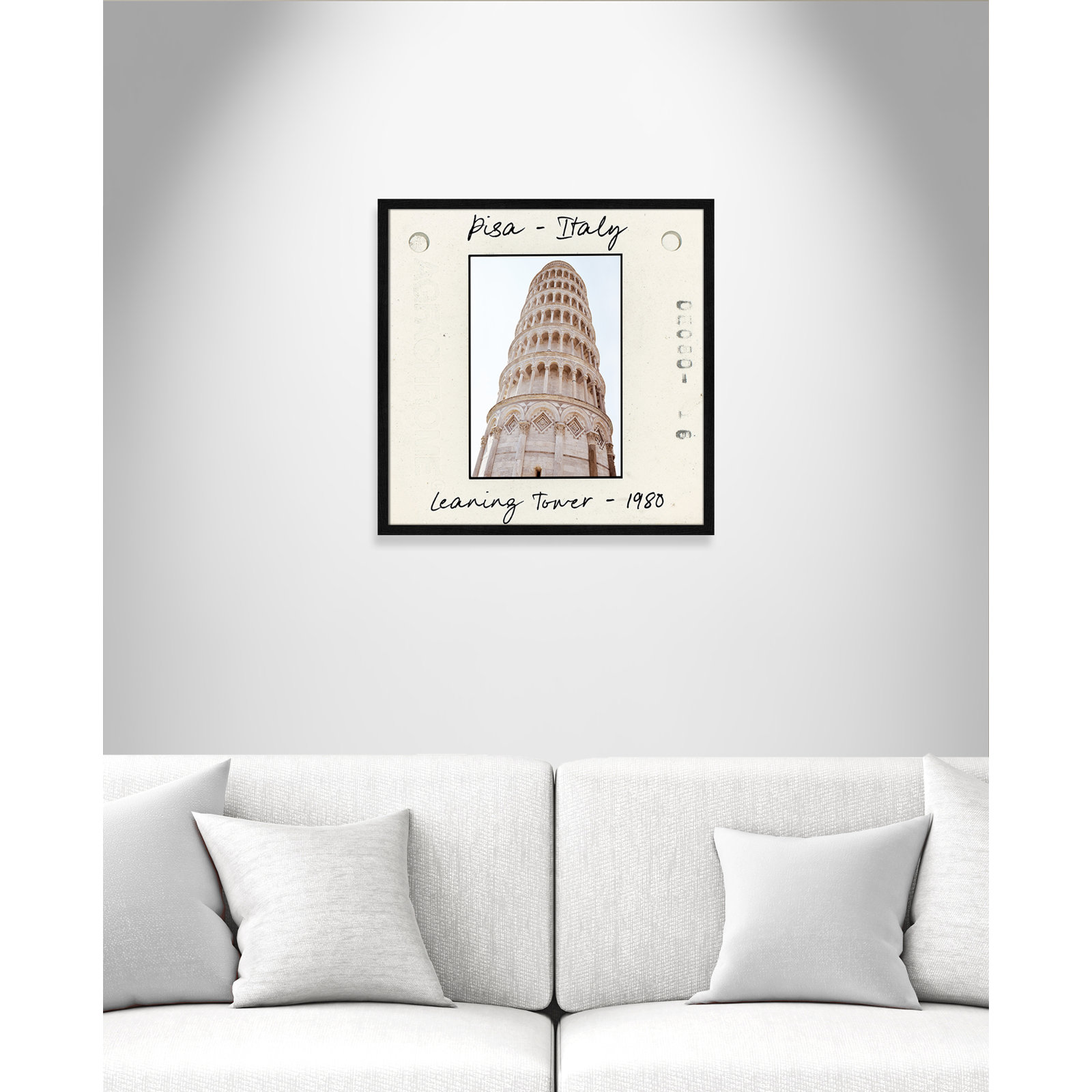 Ritona "Pisa, Italy - Leaning Tower" Print, Black Single Picture Framed Paper, 23.5" H x 23.5" W x 0.75" D