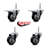 Poly Wheel Swivel 3/4 Inch Threaded Stem Caster Total Lock Brake