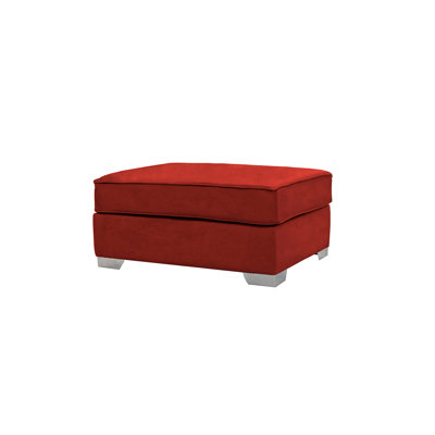 Quade 93cm Wide Velvet Rectangle No Pattern Standard Ottoman