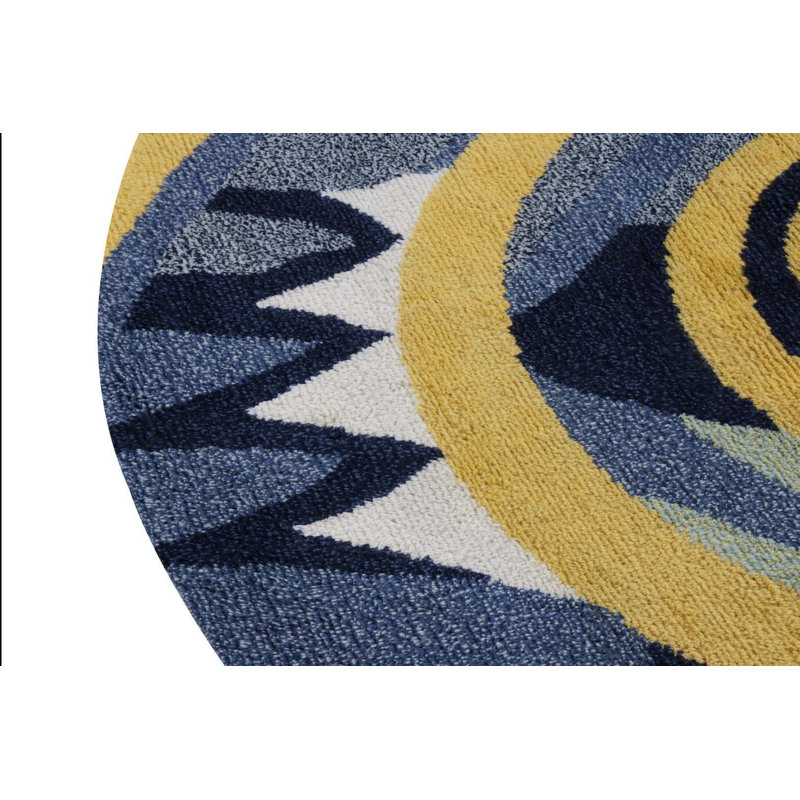 Scandinavian Hand Knotted Wool Abstract Area Rug, Rectangle 13' x 19'