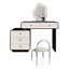 Coiffeuse avec miroir lumineux, 5 tiroirs, 1 chaise