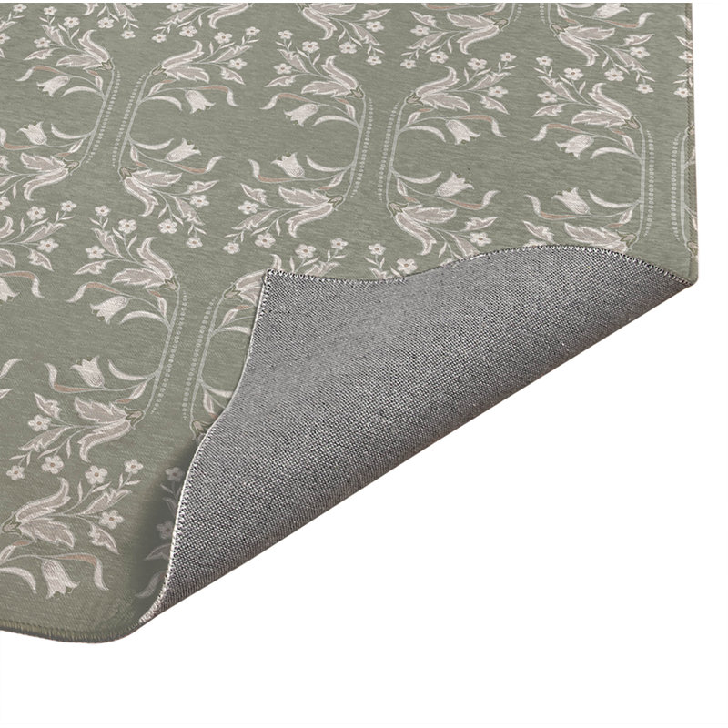 Tapis de cuisine à profil bas Mira, Sauge, Rectangle 4pi x 6 pi