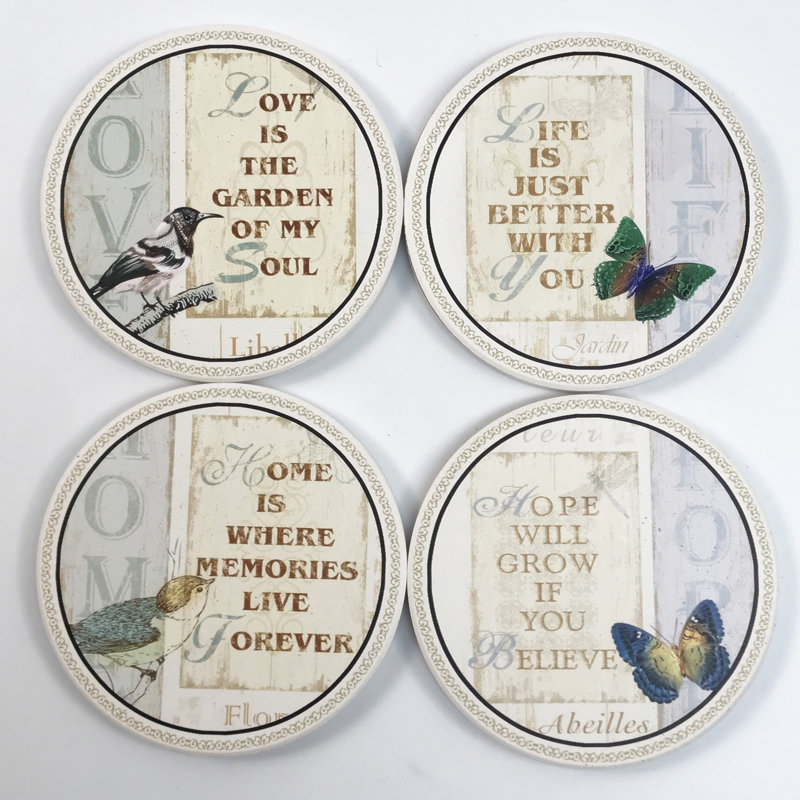 Sous-verre papillon