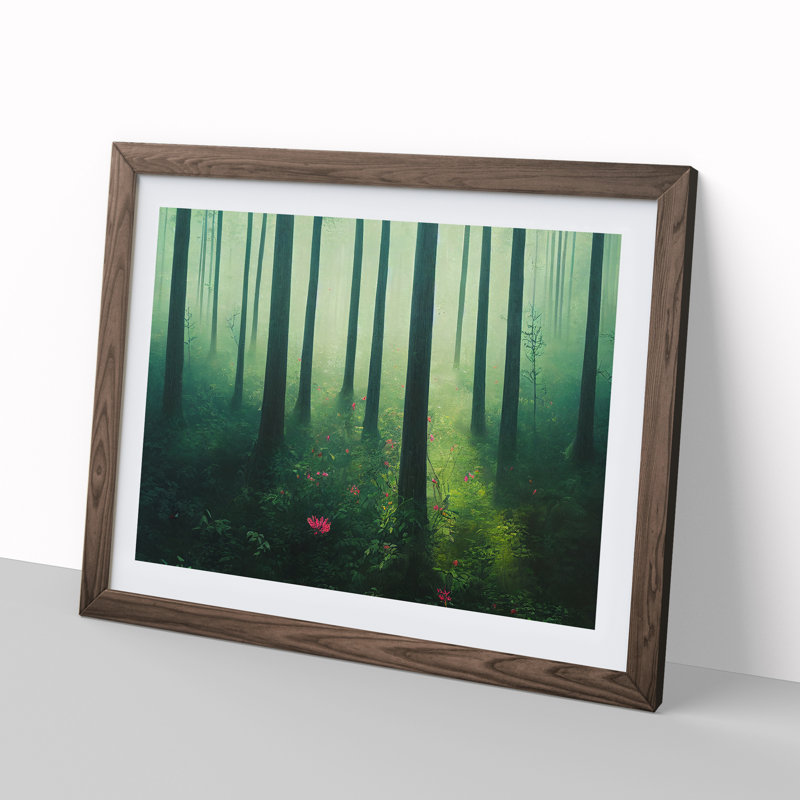 Unbeatable Spring Forest - Framed Print, 46cm H x 64cm W x 2cm D, Walnut Framed