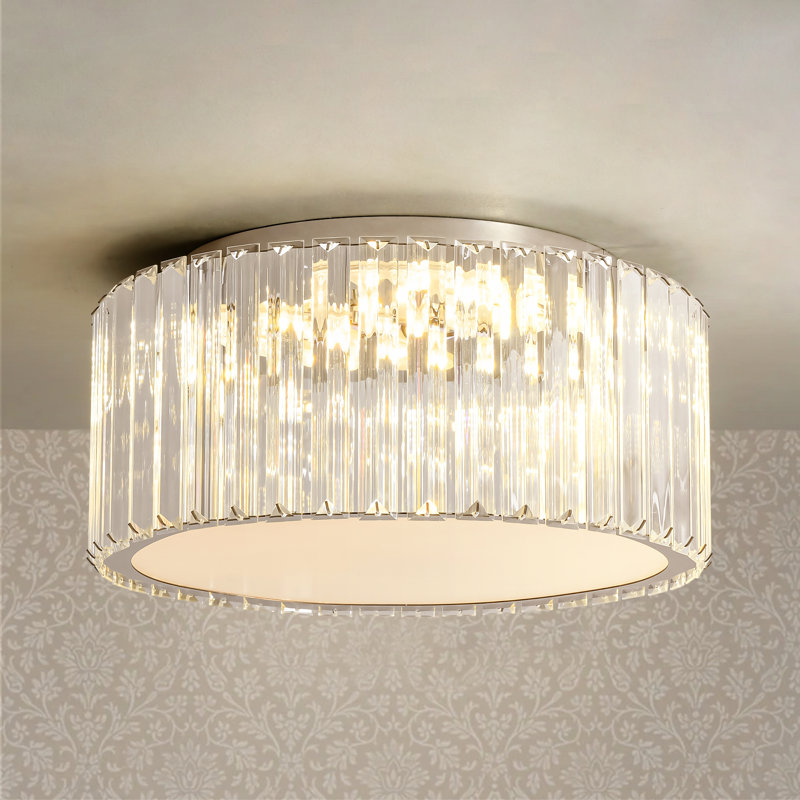 Plafonnier cylindrique à DEL en cristal