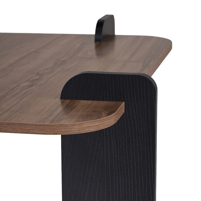 Table basse, H 13,78 po x l 46,06 po x P 46,06 po, Noyer / bois noir