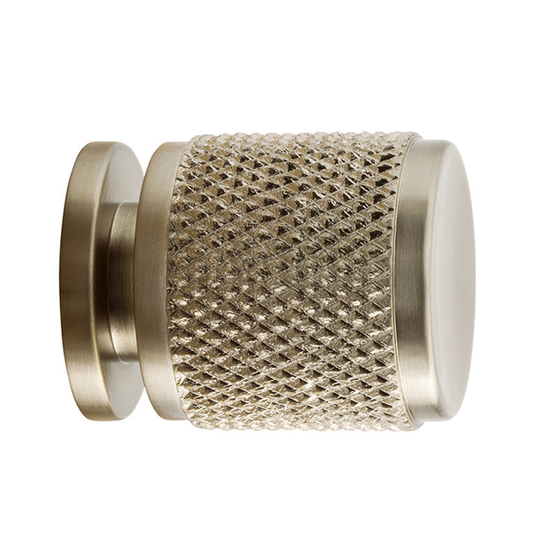 Jazz Round Knob, Brushed Nickel, 1.18" H x 1.17" W x 1.17" D